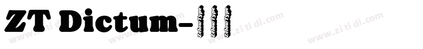 ZT Dictum字体转换